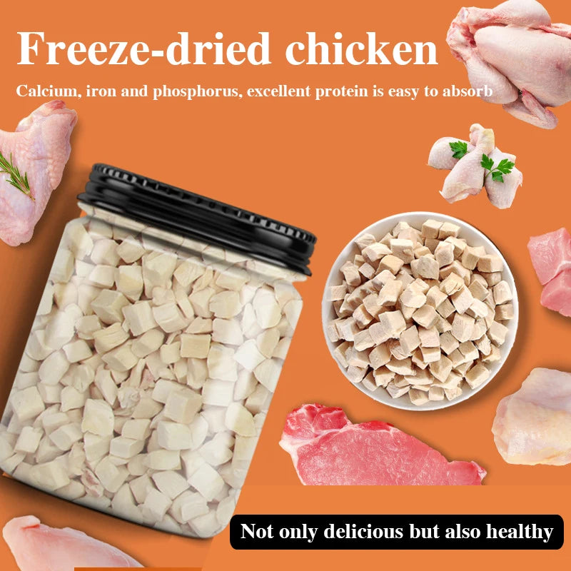 Pet freeze-dried chicken cat dog snack chicken pieces freeze-dried pieces