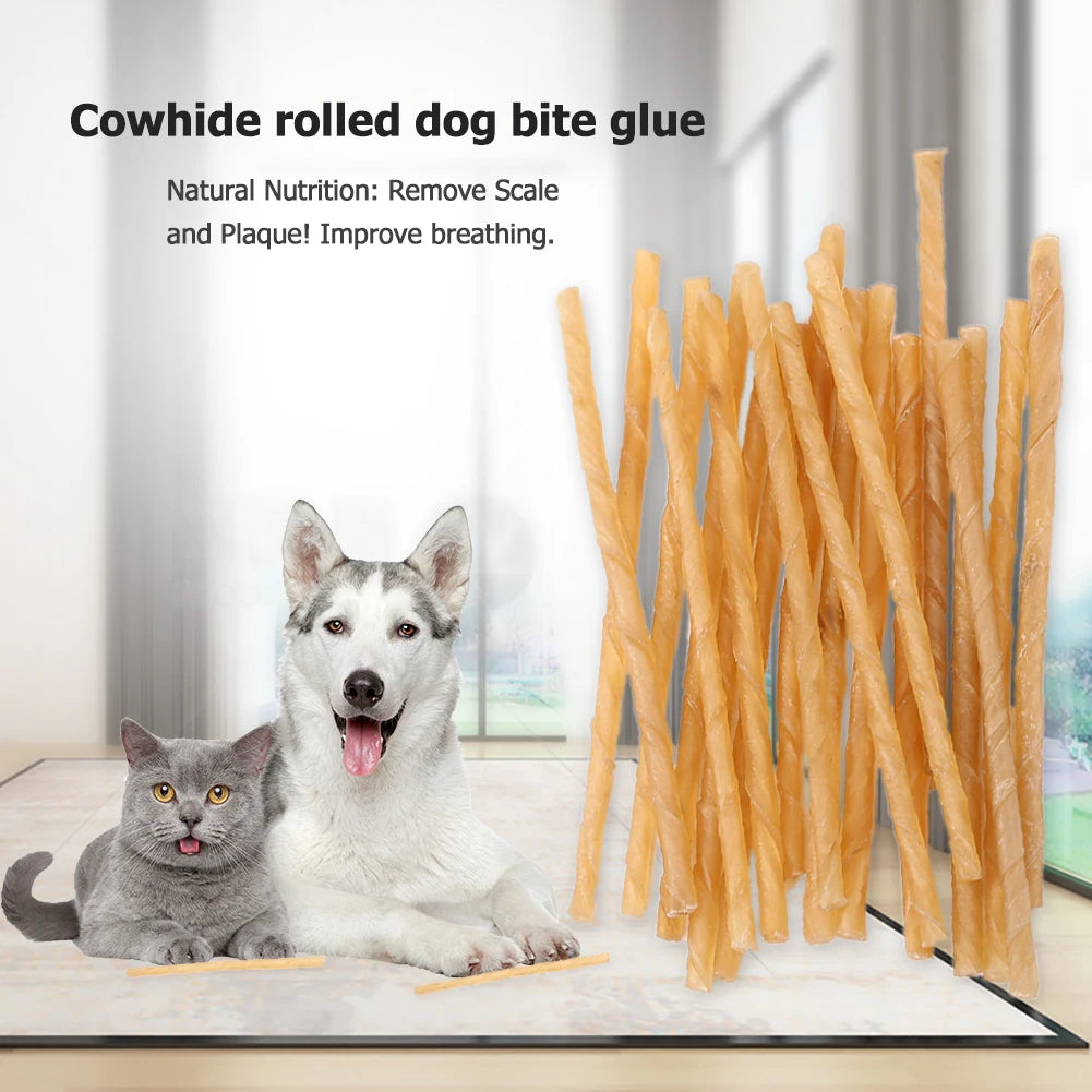 20 Pcs Dog Chews Sticks Dog Treat Chew Sticks Puppy Teething Chewing Dog Treat Bites Small Dog Treats Daily Dental Care Chews