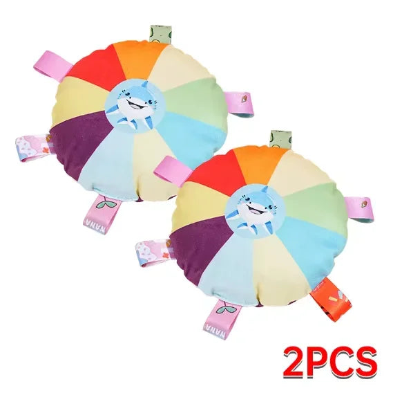 1/2/5PC Plush Squeaky Flying Disc Toy Interactive Puppy Chew Resistant Dog Training Frisbee for Border Collies Pets