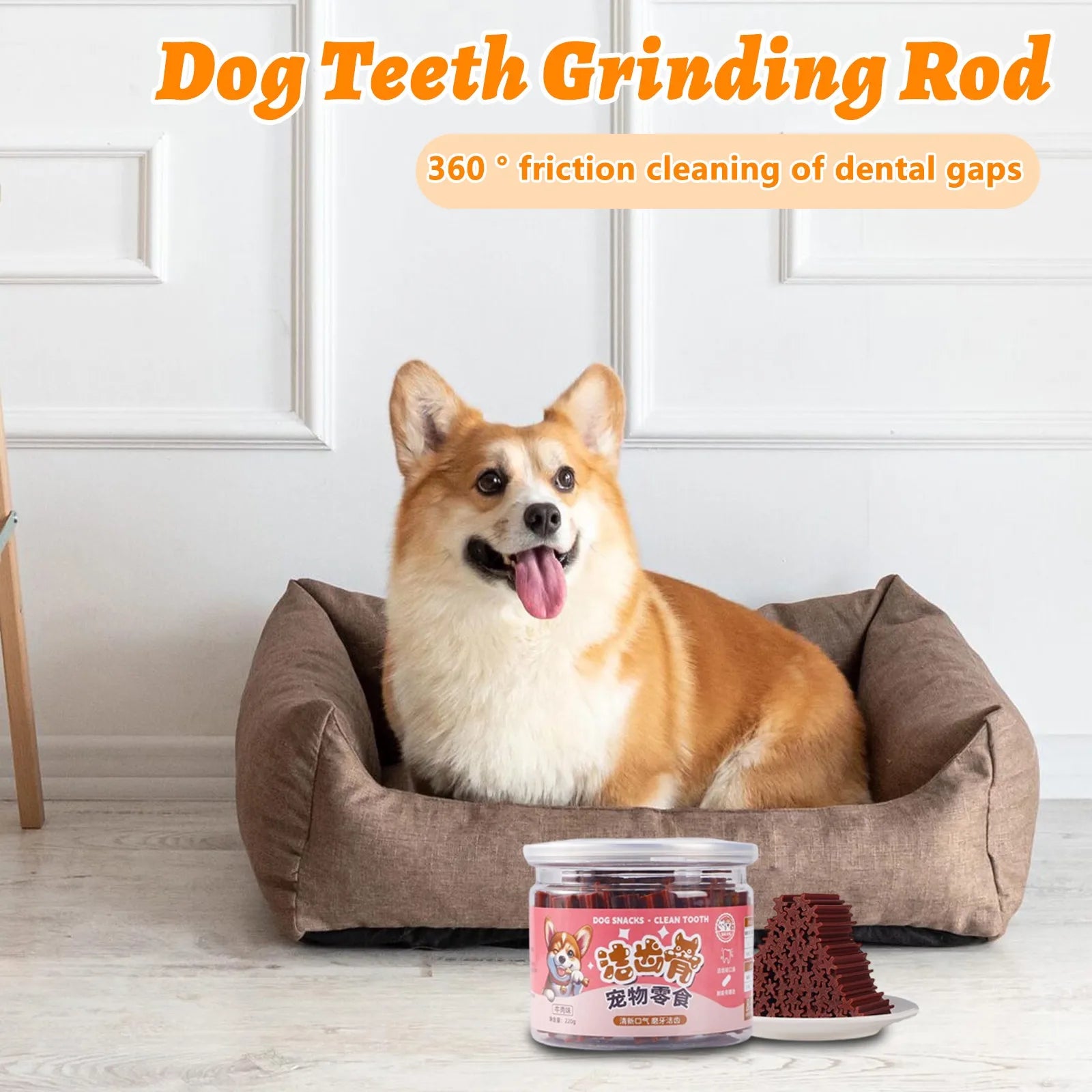 Dog Chew Sticks,Puppy Pet Snacks, Tooth Cleaning Stick Bones To Train Dogs To Be Chew-resistant Bad Breath Removal Pet Snacks