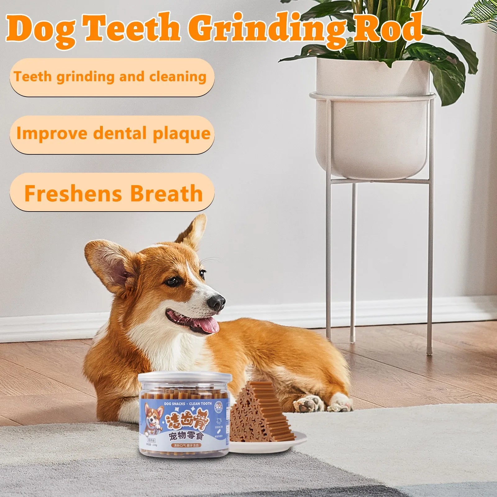 Dog Chew Sticks,Puppy Pet Snacks, Tooth Cleaning Stick Bones To Train Dogs To Be Chew-resistant Bad Breath Removal Pet Snacks