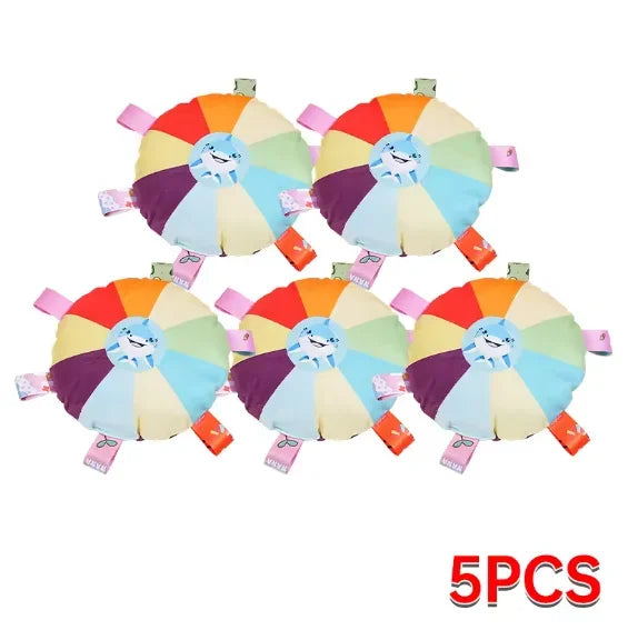 1/2/5PC Plush Squeaky Flying Disc Toy Interactive Puppy Chew Resistant Dog Training Frisbee for Border Collies Pets