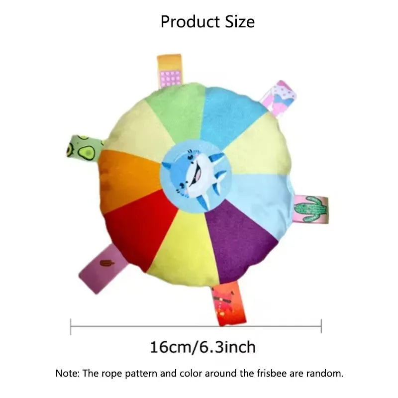 1/2/5PC Plush Squeaky Flying Disc Toy Interactive Puppy Chew Resistant Dog Training Frisbee for Border Collies Pets